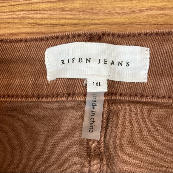 RISEN Wide Leg Jeans Espresso Brown High Rise NWT - Size 1XL (16-18) - Picture 8 of 14